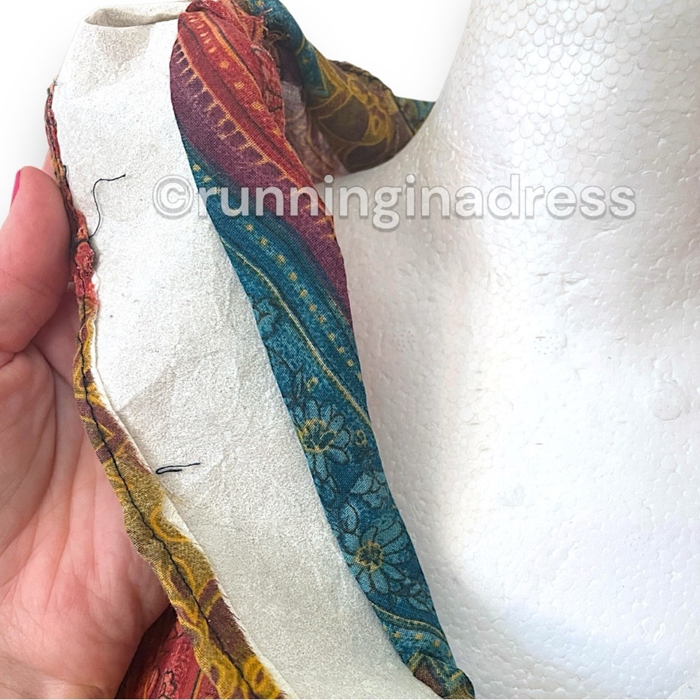 Boho Kaftan and Maxi Skirt Set Upcycled Vintage 70s One Size Fits Up to 3XL - Picture 12 of 16